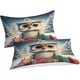 thumbnail image 2 of Búho - Funda nórdica 3D, juego de ropa de cama de algodón, funda nórdica y funda de almohada estampadas de fácil cuidado, Navidad, para adultos y niños., 2 of 3