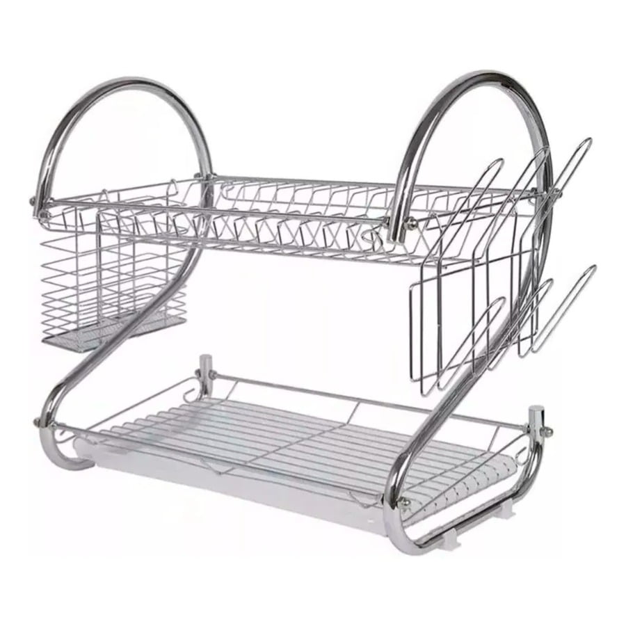 Aventura Store - Estante Organizador Escurridor De Platos De 2 Niveles Forma De S