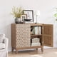 thumbnail image 3 of 31.5-inch geometric design sideboard, a decorative cabinet with 2 doors and adjustable shelves, a wooden decorative cabinet with storage space, suitable for living room, kitchen, and dining room., 3 of 3
