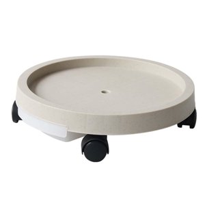 Ioensy - Platillo Para Plantas Soporte Para Plantas Con Ruedas Con 4 Ruedas Multiusos Para Patio Jardín Beige 29,3 Cm