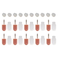 Magideal - 10X Contenedor De Brillo De Con Tapones De Inserción Portátil Lindo Reutilizable Mini Cápsula En Apariencia De Botella Tubos De Bálsamo , Rosa