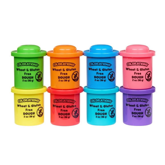 Play Dough Colorations Classic 8 colores, 60 ml, sin trigo ni gluten