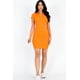 thumbnail image 1 of Vestido Mini Ajustado de Manga Corta con Polo Acanalado, 1 of 2