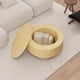 thumbnail image 2 of 29.53 " MDF modern circular coffee table with circular stripe design and storage space, suitable for home&kitchen (wood), 2 of 3