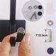 thumbnail image 3 of Perchero WEBI C-CBG04 montado en pared con 4 ganchos de metal negro, 3 of 8