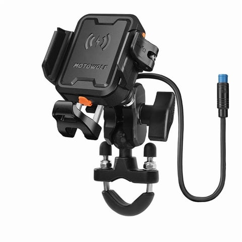 Soporte Para Teléfono Con Cargador Motowolf Mh1B