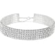 thumbnail image 1 of Gargantilla de diamantes de imitación de 3, 5 o 8 filas de plata de u2013 Mujeresu2019s Collar de cristal Collar de diamantes con extensor de 5", 1 of 7