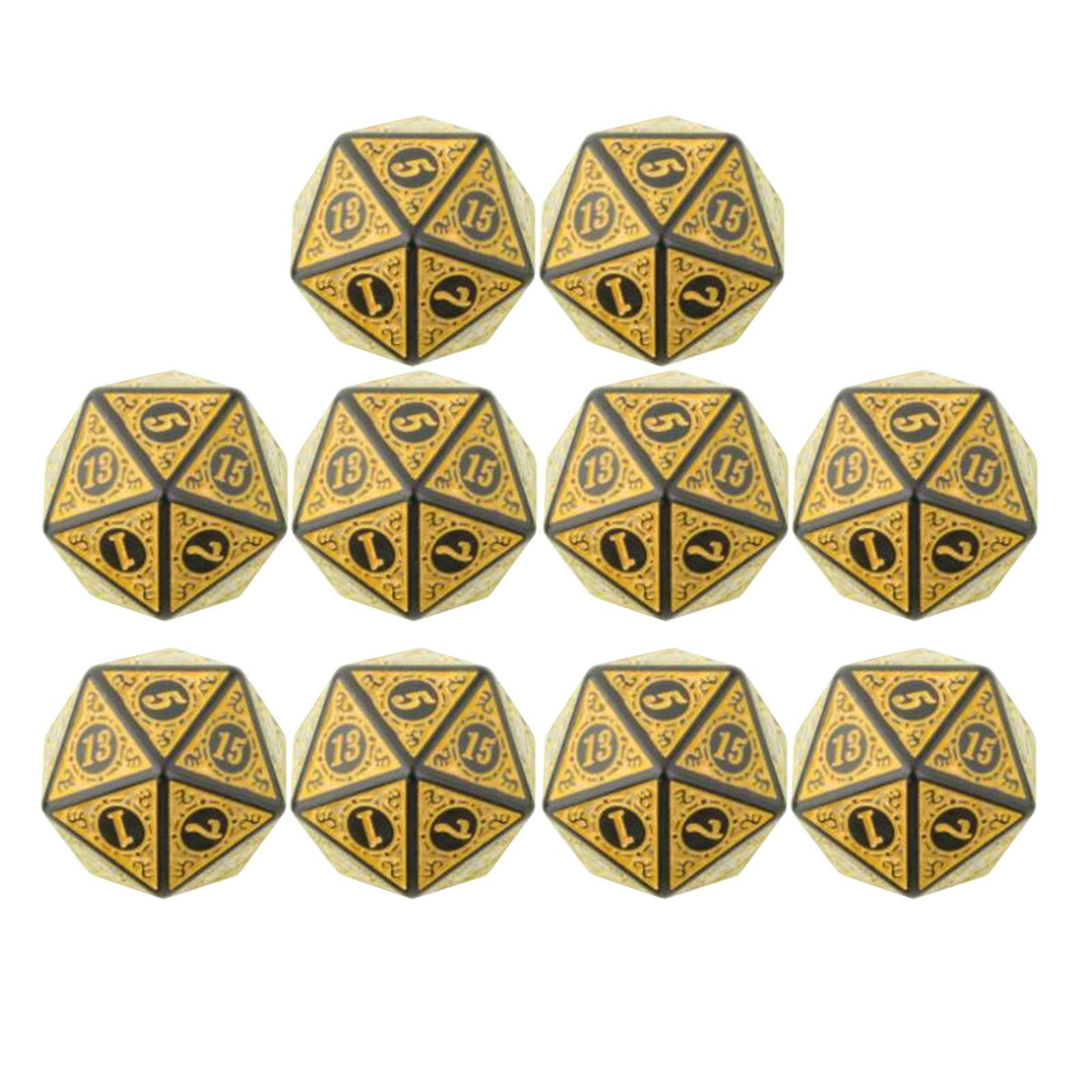 Magideal - Juego De Dados Acrílicos Letras Inglesas Ligeras Accesorios Portátiles Únicos Para Otros Juegos De Dados Juguete Para Regalo Enseñanza Amarillo