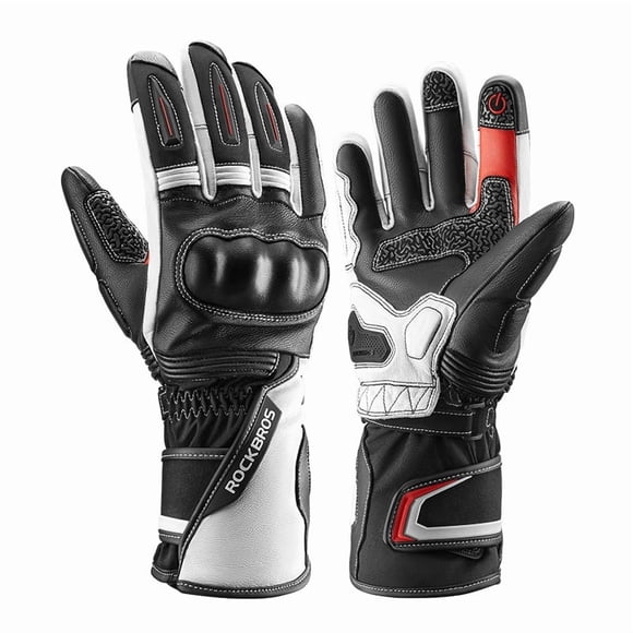 Guantes Para Motociclismo Invierno Dedo Touchscreen Impermeable Rockbros 0354
