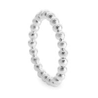 Fershop - Anillo De Plata 925 Anti Estres Camino De Esferas Talla 17