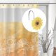 thumbnail image 5 of Juego de 12 ganchos para cortinas de ducha de resina de girasol amarillo iluminado por el sol, 5 of 5