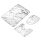 thumbnail image 1 of Juego De Inodoro De Tres Piezas, Alfombras De Baño Suaves Y Cómodas, Alfombra Para Suelo De Inodoro, Blanco Y Gris, 1 of 2
