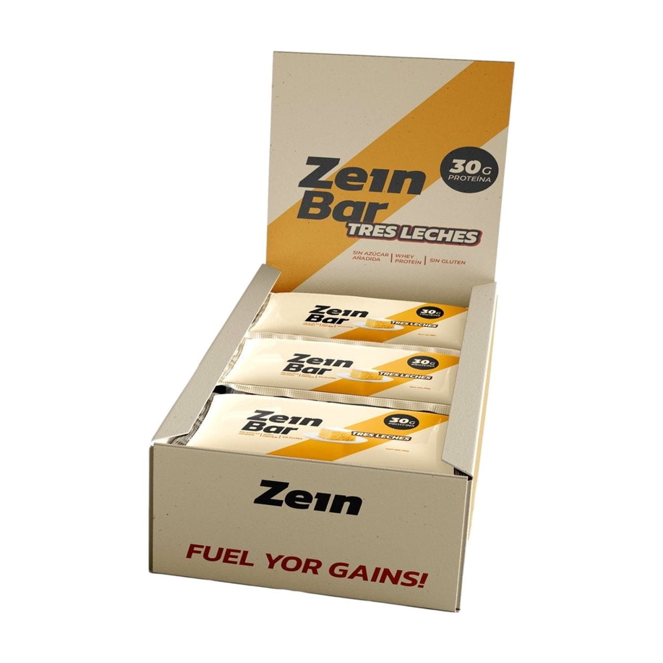 Zein - Box De 12 Barras De Proteina Bar Tres Leches 100gr -