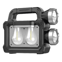 Genérico - Linterna Ampolletas Recargable Solar 100Lm Carga Celular Blanco Negro