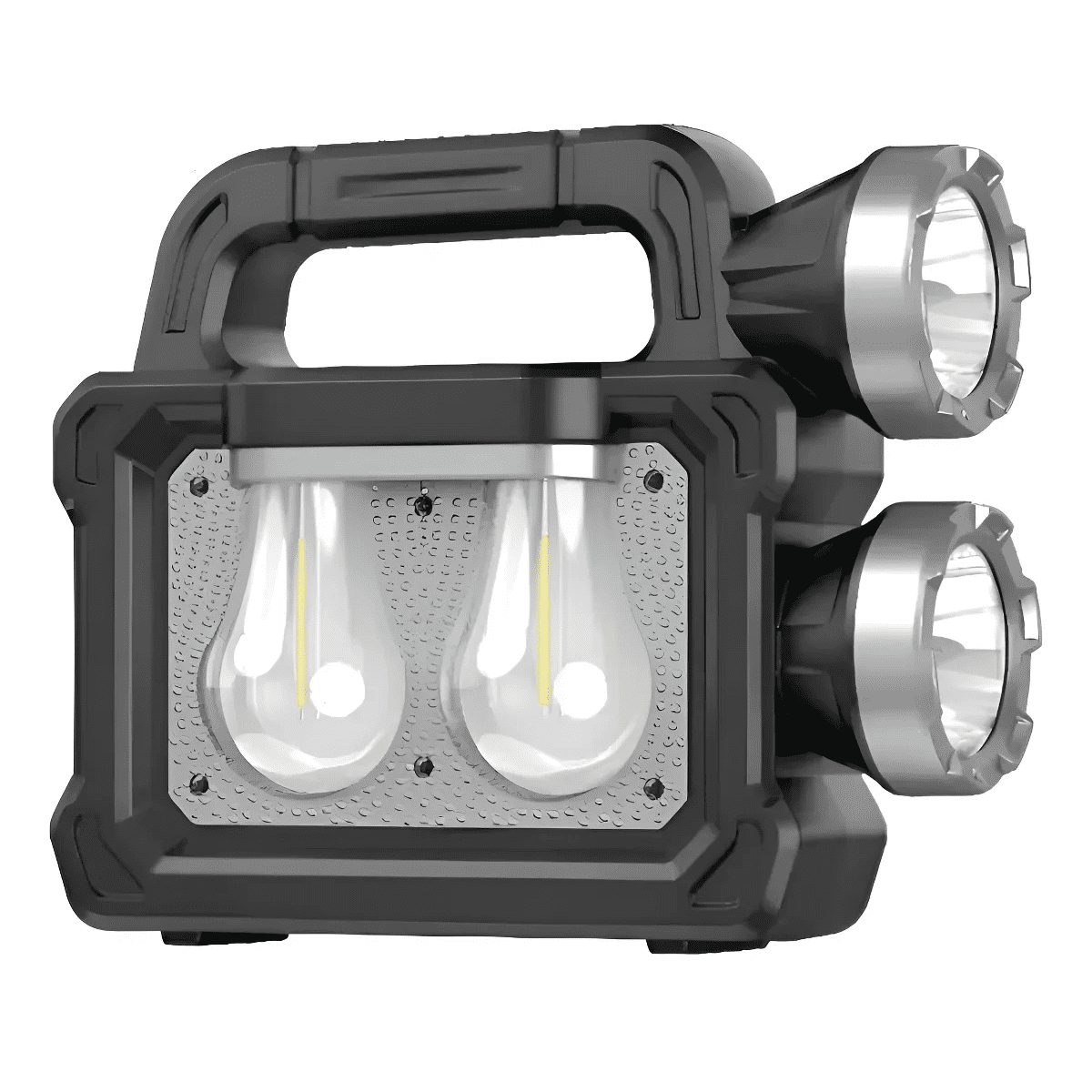 Genérico - Linterna Ampolletas Recargable Solar 100lm Carga Celular Blanco Negro