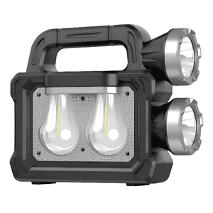 Genérico - Linterna Ampolletas Recargable Solar 100Lm Carga Celular Blanco Negro