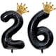 thumbnail image 1 of Globo Florisland para 26 cumpleaños, negro, 40 pulgadas con corona dorada, 1 of 7