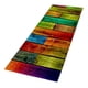 thumbnail image 4 of Alfombra De área Tapetes De Puerta Poliéster Duradero Antideslizante Estilo De Tablones De Madera Para Dormitorio Color Del Arco Iris, 4 of 5