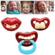 thumbnail image 1 of Chupón divertido Sdetrcq con dientes salidos, silicona grado alimenticio, 3 piezas, 1 of 7