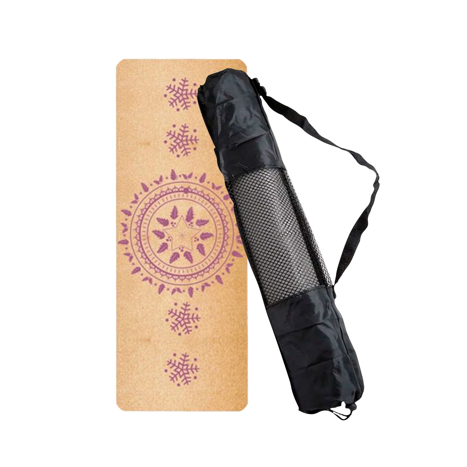 Sd-fit - Mat De Yoga Corcho Y Látex Natural 5.5 Mm – Diseño 604 Con Bolso