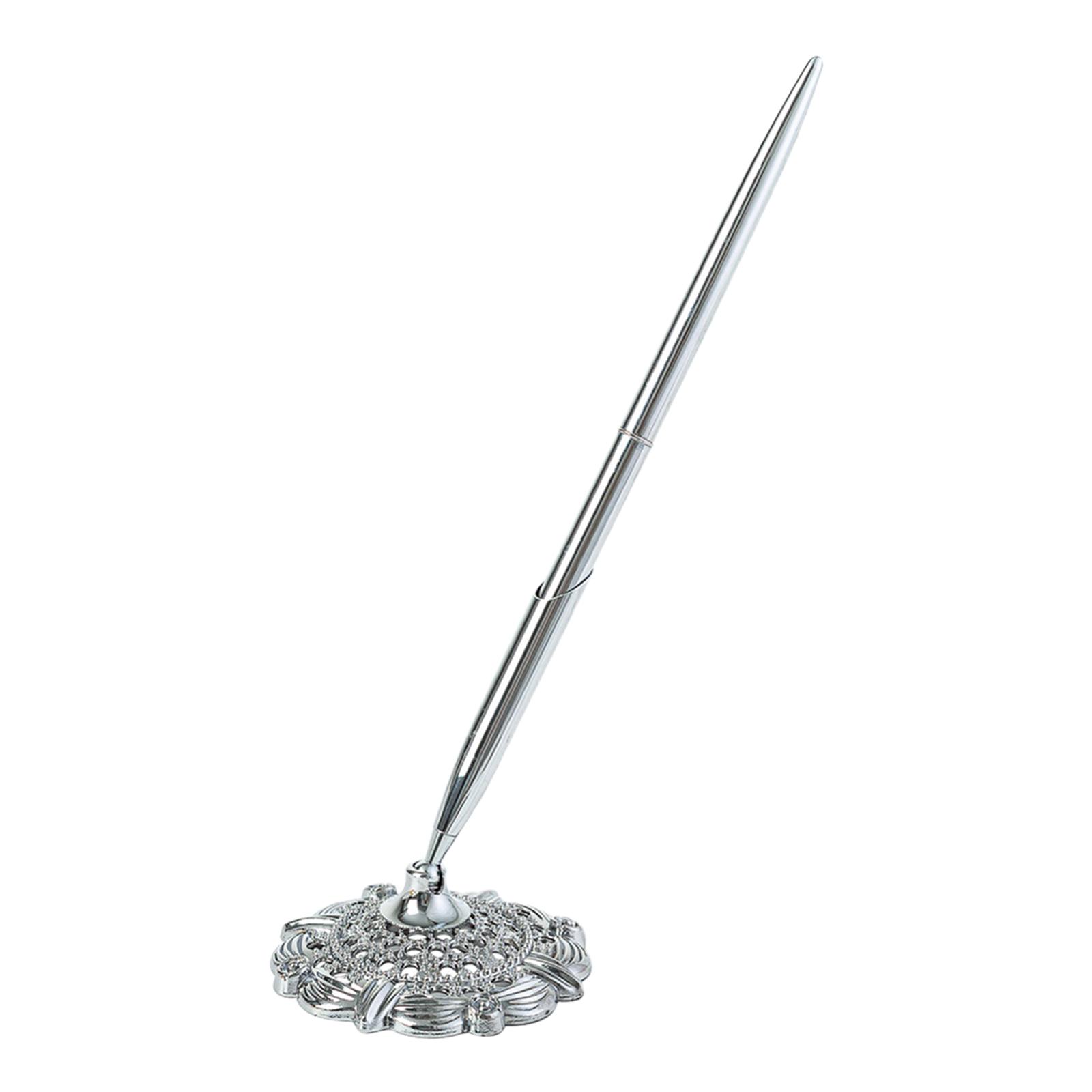 Bothyi - Bolígrafo Para Registro De Bodas, Bolígrafo Para Invitados De Moda Para Centro De Mesa De Fiesta De Compromiso, Plateado