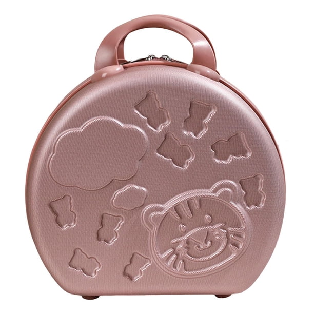 Organizador portátil de estuche rígido para cosméticos, soporte para brochas de maquillaje, bolsa de almacenamiento para artículos de tocador, con , Oro rosa