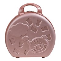 Magideal - Organizador Portátil De Estuche Rígido Para Cosméticos, Soporte Para Brochas De Maquillaje, Bolsa De Almacenamiento Para Artículos De Tocador, Con , Oro Rosa