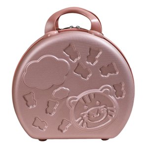 Magideal - Organizador Portátil De Estuche Rígido Para Cosméticos, Soporte Para Brochas De Maquillaje, Bolsa De Almacenamiento Para Artículos De Tocador, Con , Oro Rosa