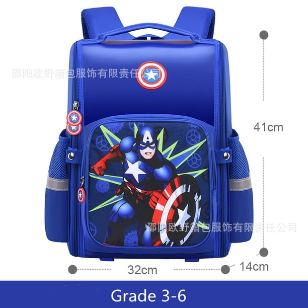 Disney Marvel School Bags For Boys Spider Man Captain America Primary Student Shoulder Orthopedic Backpack Kids Gifts Mochilas