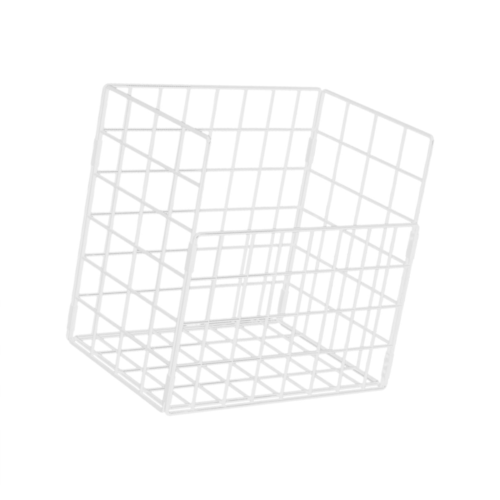 Magideal - Contenedor De Malla Para Almacenamiento De Alimentos De Estilo Rústico, Estante Para Frutas Y Verduras, Cesta De Cocina, Cesta De Alambre Colgante Para Cocina, Baño, Sala De Blanco L