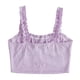 thumbnail image 1 of Crop Top Fruncido con Nudo lila XS, 1 of 4