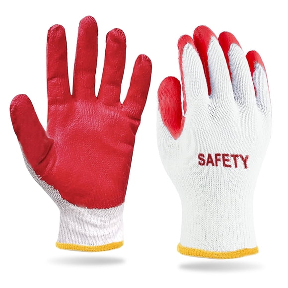 Guantes de Trabajo STIX-ON Rojo Látex Algodón 300 Pares