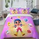 thumbnail image 1 of 3pcs True Terrific Stories bedding Featuring a Whimsical Cartoon Theme Includes a Duvet Cover And Two Pillowcases, 1 of 5