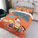 thumbnail image 3 of PEANUTS Conjunto de sábanas temático, trío de piezas, cómodo y amigable con la piel, diseño único, regalo de decoración para el hogar para familiares, amigos y fans,135X200cm, 3 of 6