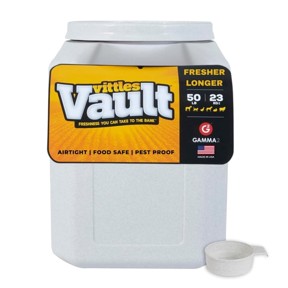 Recipiente para alimentos para mascotas Gamma2 Vittles Vault, 23 kg, color gris