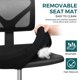 thumbnail image 4 of Silla de Oficina Ergonómica DUMOS Sin Brazos con Malla y Base Giratoria Negra, 4 of 8