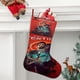 thumbnail image 2 of Vértigo Tema: Calcetines de Navidad, fino lino blanco para colgar en escaleras y chimenea, decoración navideña para el hogar, regalo de Navidad. 45cm × 32cm, 2 of 5