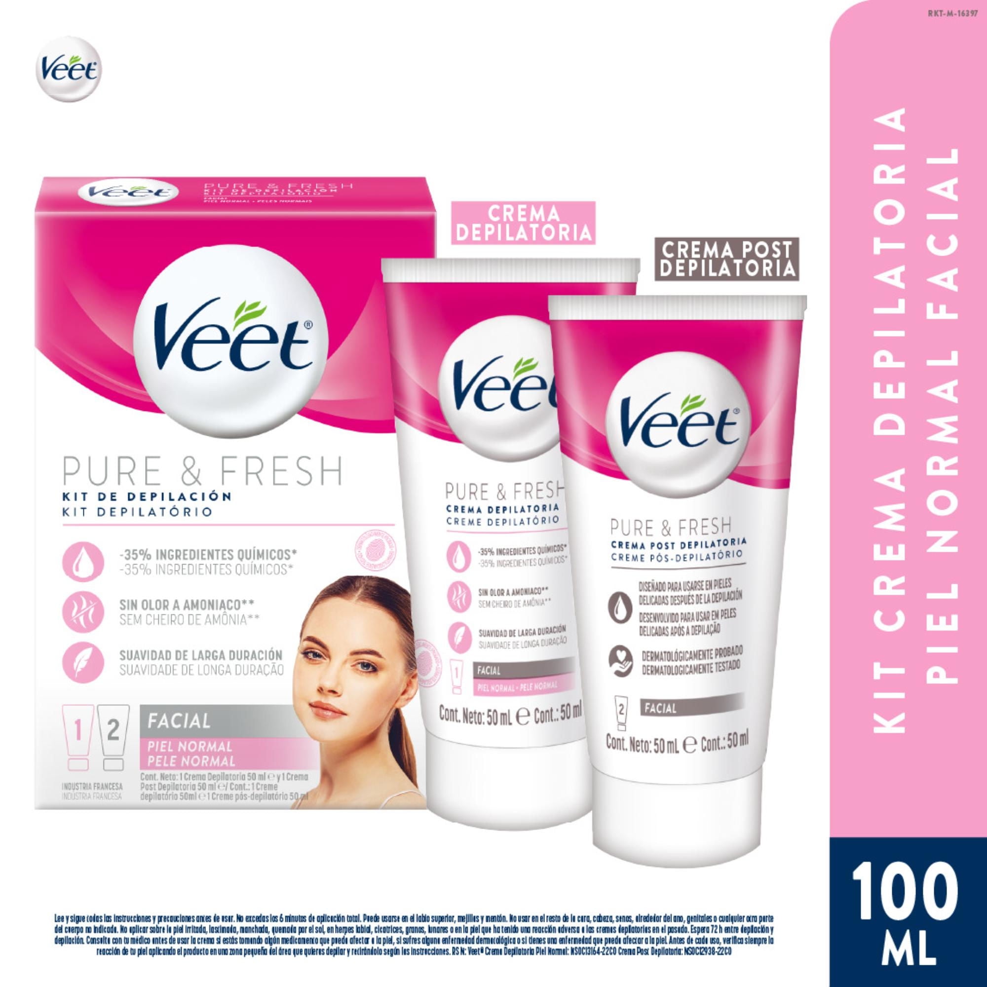 Kit Crema Depilatoria Facial + Hidratante 50 ml Veet