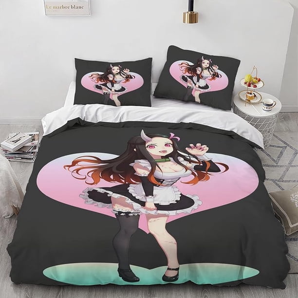 Anime -Duvet Cover 3 Piece -Bedding SetTeen- Anime Comfortable-Cover Set Super Soft Duv-et -Cover -with Pillowcase