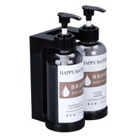 Bothyi - Dispensador De Jabón Líquido Para Manos, Dispensador De Jabón Para Manos, Para Baño, Granja, Inodoro, Gris, 2 Ranuras