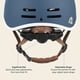 thumbnail image 4 of Casco de bicicleta Retrospec Remi para niños y jóvenes de 49 a 53 cm, color azul mate, 4 of 7