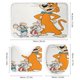 thumbnail image 3 of Pixie y Dixie y el señor Jinks-theme 4-Piece Shower Curtain Set with Rugs, Waterproof Bathroom Decor Set Includes Bath Mat, U-Shaped Rug, Toilet Lid Cover and Curtain with Hooks, 3 of 6