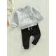thumbnail image 2 of Baby Boys "MAMA'S BOY" Print Outfit - Long Sleeve Sweatshirt + Trousers Set, 2 of 5