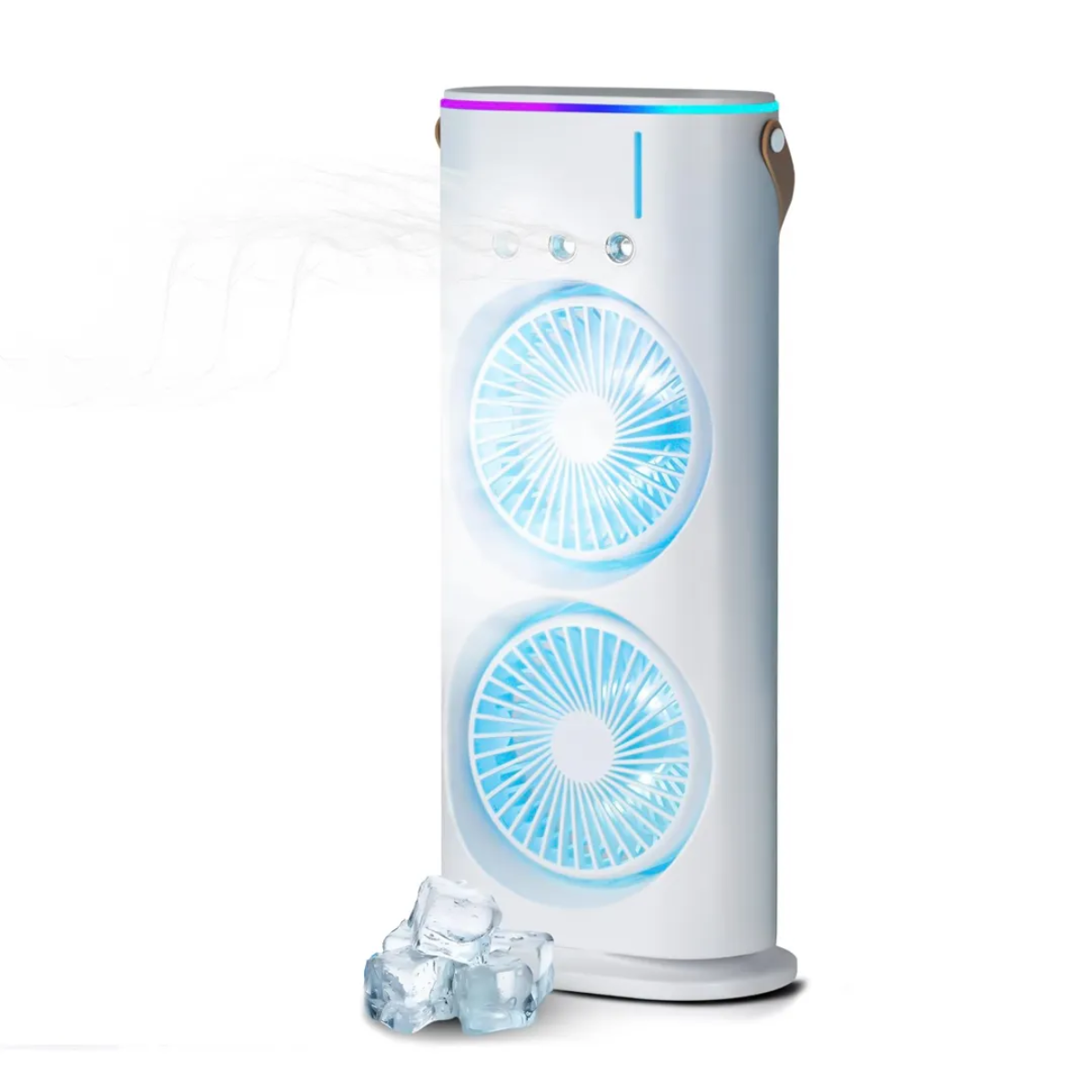 Genérico - Ventilador Doble Humidificador Escritorio Portátil