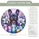 thumbnail image 2 of Bulldog francés-theme Fitted Round Tablecloths Elastic Edged Table Covers Waterproof Table Cloth for Kitchen Holiday Party Tables Decor 150cm, 2 of 6