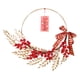 thumbnail image 5 of Corona De Bayas Rojas Colgantes Artificiales Hierro Hecho A Mano Para Puertas Delanteras Año Nuevo, 5 of 5