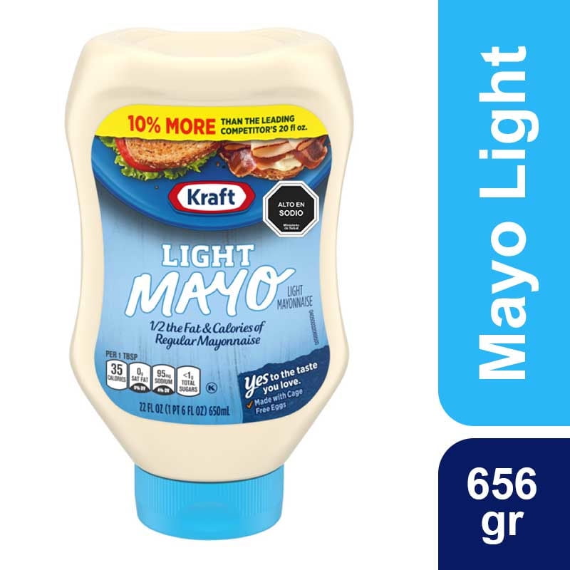 Mayonesa Light Squeeze 656 g Kraft