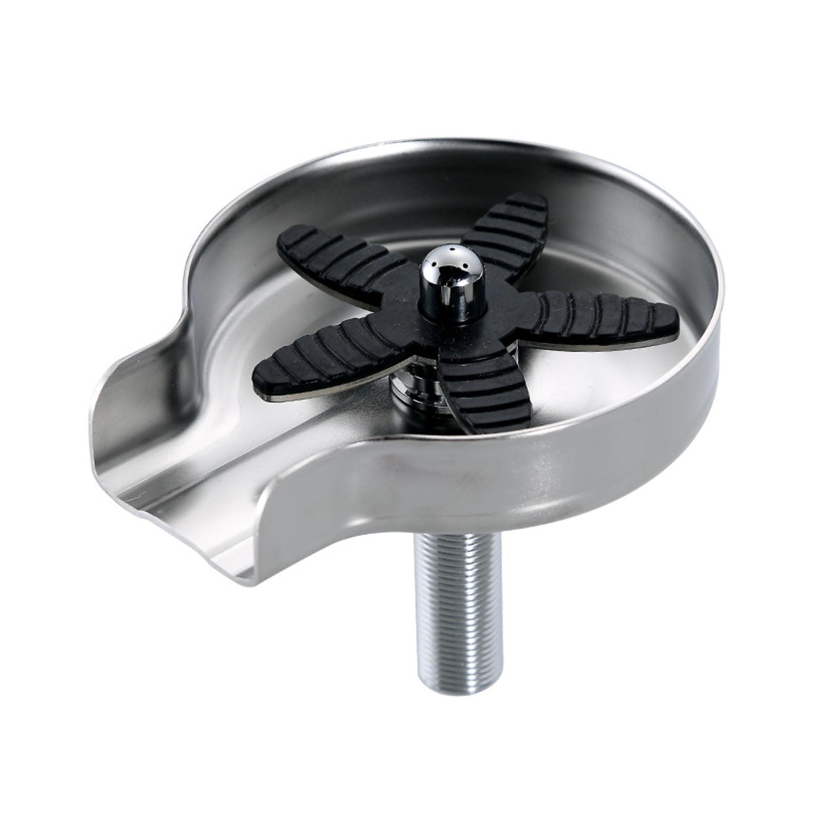 Magideal - Lavadora Automática De Tazas De Grifo, Enjuagadora De Lavado Por Pulverización De Múltiples Ángulos, Enjuagadora Rápida De Tazas Para Vidrio, Café, Té , Argén