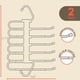 thumbnail image 2 of Perchas para pantalones Campior, paquete de 2, 6 niveles, ahorro de espacio, 2 of 6