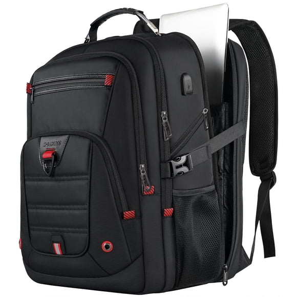 Mochila de viaje Z-MGKISS extra grande de 50 litros con puerto USB negra